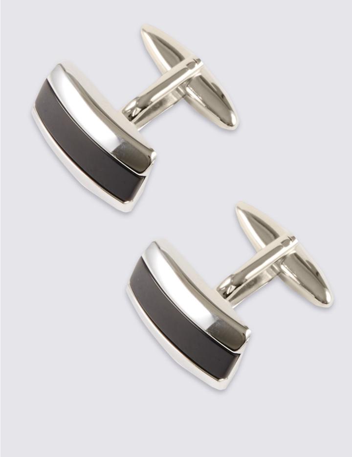 Marks & Spencer Enamel Cufflinks Black