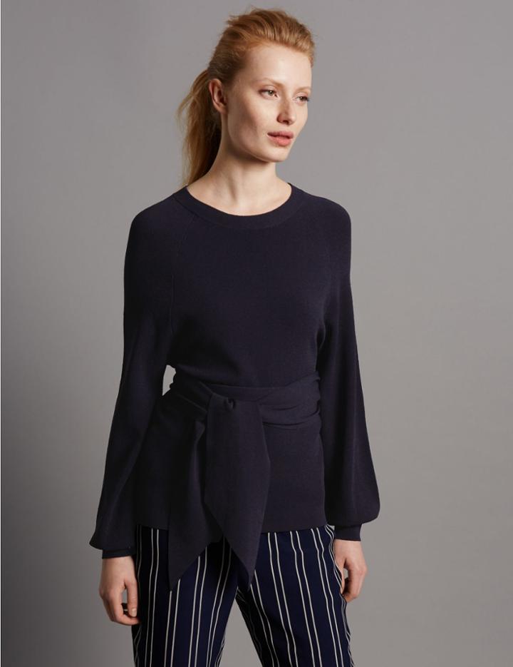 Marks & Spencer Jumper With Detachable Belt Navy