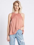 Marks & Spencer Pure Cotton Sleeveless Vest Top Coral