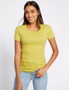 Marks & Spencer Pure Cotton Round Neck Short Sleeve T-shirt Sunshine