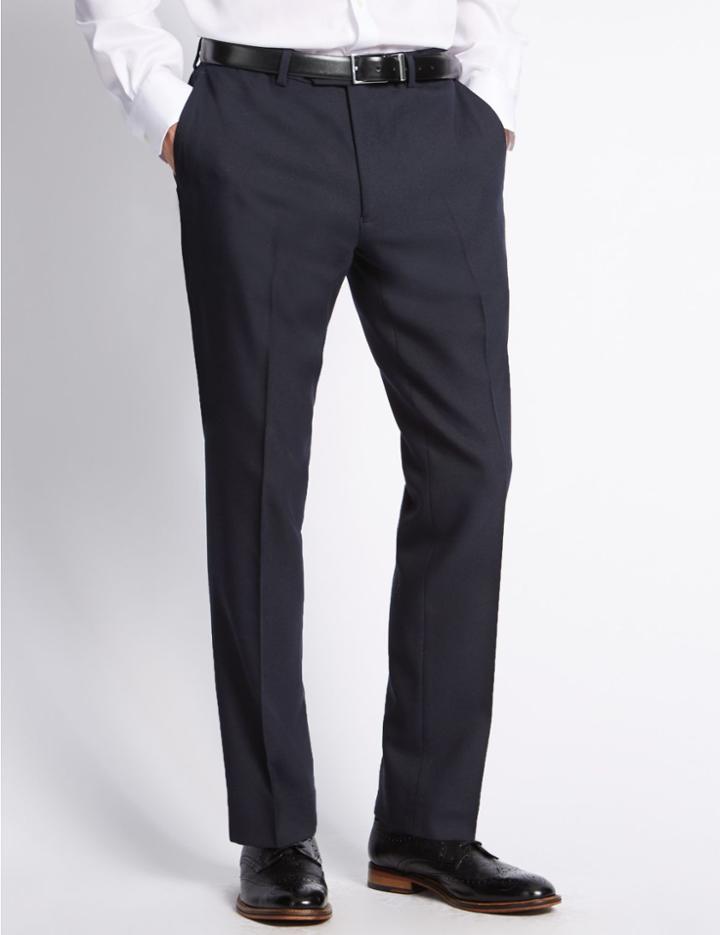 Marks & Spencer Navy Modern Slim Fit Trousers Navy