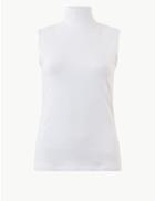 Marks & Spencer High Neck Vest Top Soft White