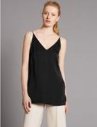 Marks & Spencer V-neck Longline Camisole Top Black