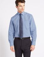 Marks & Spencer 2 Pack Easy To Iron Regular Fit Shirt Blue Mix