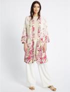 Marks & Spencer Longline Floral Print Kimono Jacket Multi