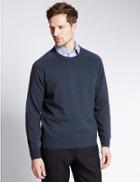 Marks & Spencer Pure Lambswool Jumper Navy