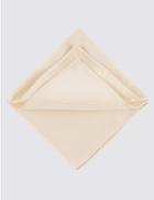 Marks & Spencer Pure Silk Waffle Textured Pocket Square Champagne