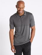 Marks & Spencer Textured Polo Shirt Black