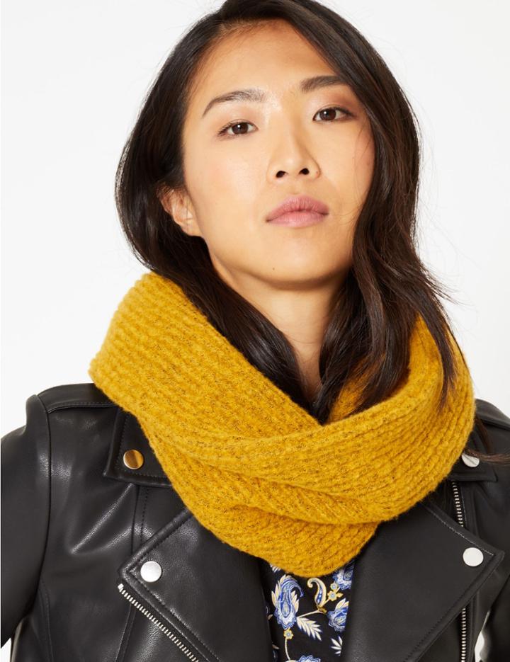 Marks & Spencer Textured Snood Scarf Ochre