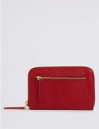 Marks & Spencer Leather Zip Around Purse Red