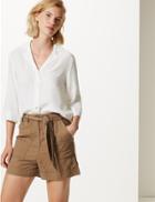 Marks & Spencer Belted Casual Shorts Natural