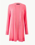 Marks & Spencer Ribbed Longline Cardigan Pink