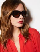 Marks & Spencer Slim Rectangle Sunglasses Brown Mix