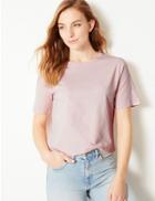 Marks & Spencer 2 Pack Pure Cotton Short Sleeve T-shirt Light Pink Mix