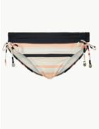 Marks & Spencer Tie Side Hipster Bikini Bottoms Pink Mix