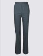 Marks & Spencer Striped Straight Leg Chino Trousers Navy Mix
