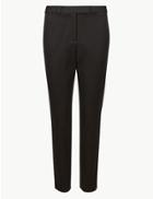 Marks & Spencer Curve Slim Fit Ankle Grazer Trousers Black