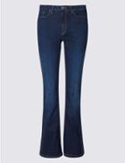 Marks & Spencer Sculpt & Lift Mid Rise Slim Boot Cut Jeans Black