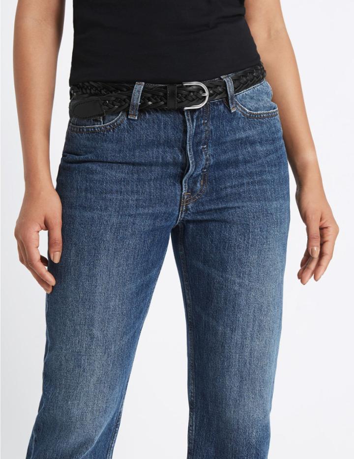 Marks & Spencer Leather Buckle Hip Belt Black