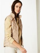 Marks & Spencer Lightweight Down & Feather Gilet With Stormwear&trade; Buff