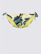 Marks & Spencer Palm Print Hipster Bikini Bottoms Aqua Mix