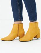 Marks & Spencer Block Heel Almond Toe Ankle Boots