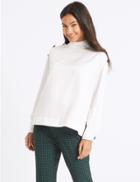 Marks & Spencer Button Detail Long Sleeve Blouse Ivory