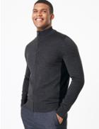 Marks & Spencer Pure Extra Fine Merino Wool Cardigan Dark Grey