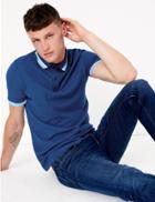 Marks & Spencer Slim Fit Pure Cotton Polo Shirt Marine