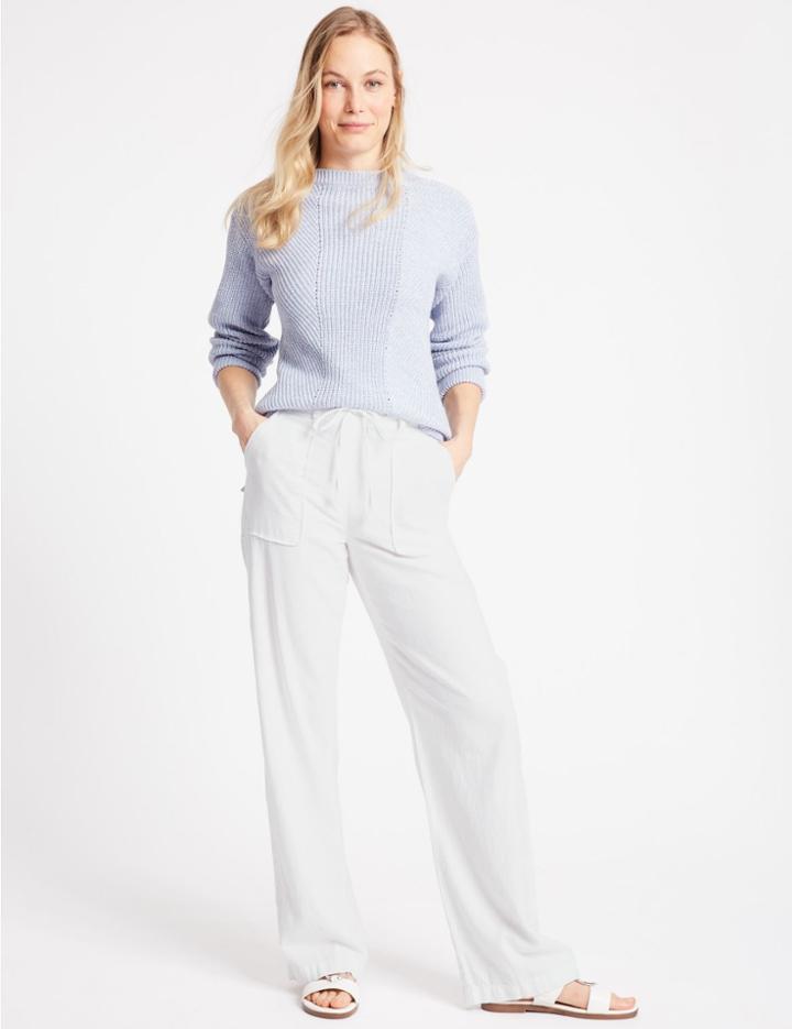Marks & Spencer Linen Rich Wide Leg Trousers Soft White