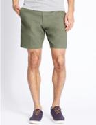 Marks & Spencer Pure Cotton Chino Shorts Green