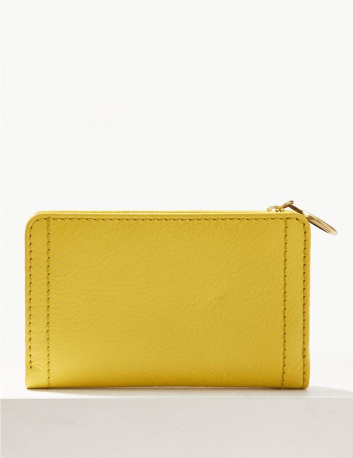 Marks & Spencer Leather Foldout Purse Honey