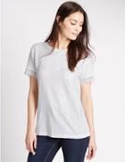 Marks & Spencer Pure Cotton Short Sleeve T-shirt Soft White