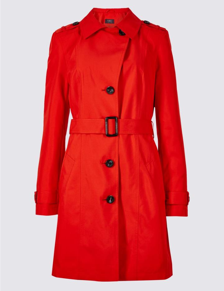 Marks & Spencer Trench Coat With Stormwear&trade; Poppy