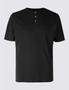 Marks & Spencer Regular Fit Pure Cotton Crew Neck T-shirt Black