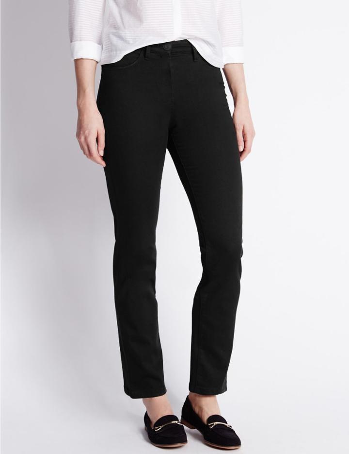 Marks & Spencer Sculpt & Lift Straight Leg Jeans Black