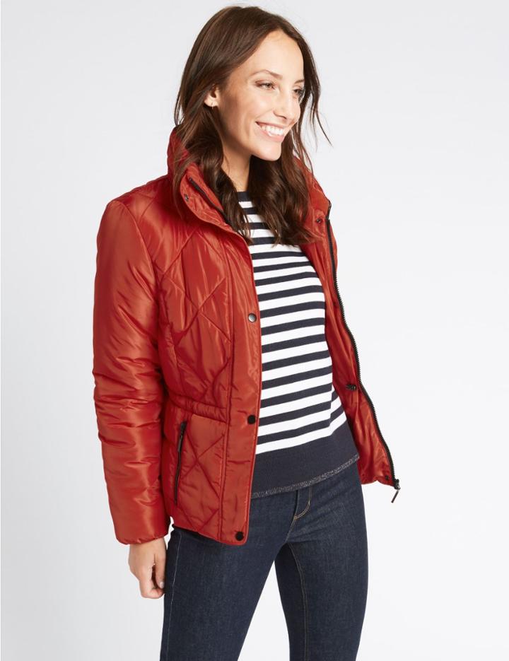 Marks & Spencer Padded Jacket With Stormwear&trade; Lacquer Red