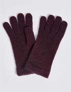 Marks & Spencer Soft Knitted Gloves Dark Grape