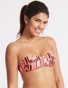 Marks & Spencer Striped Multiway Bikini Top Pink Mix