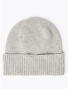 Marks & Spencer Pure Cashmere Turned Up Beanie Grey