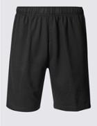 Marks & Spencer Elastic Waist Sweat Shorts Black C