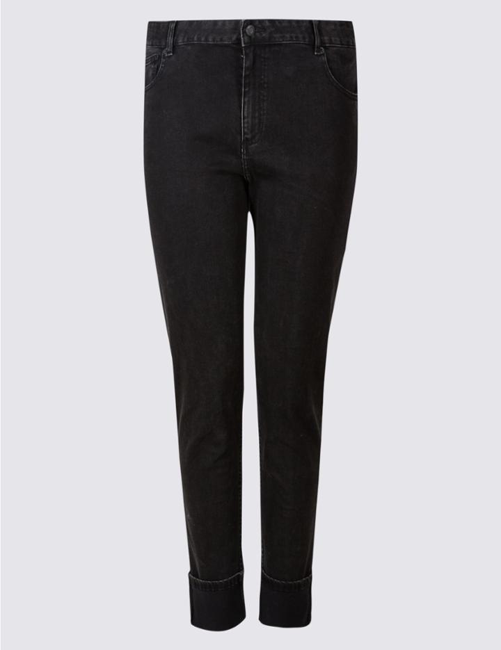 Marks & Spencer Plus Mid Rise Jeans Black Mix