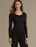 Marks & Spencer Heatgen&trade; Long Sleeve Glitter Top Black/gold