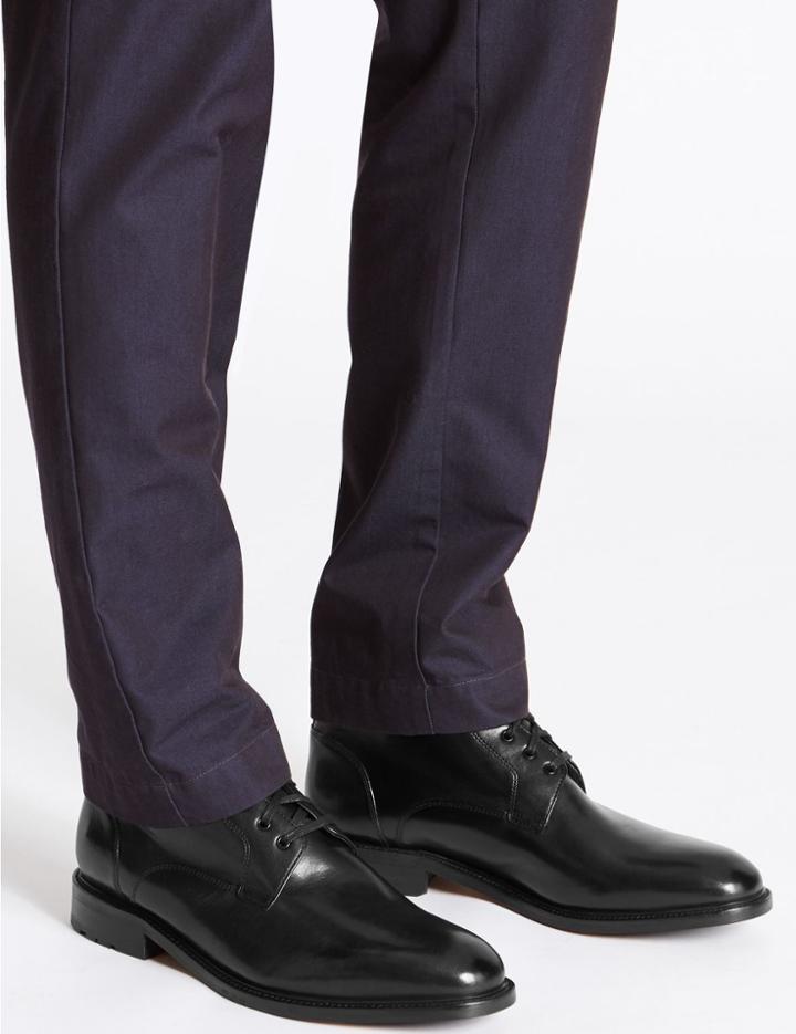 Marks & Spencer Leather Lace-up Boots Black