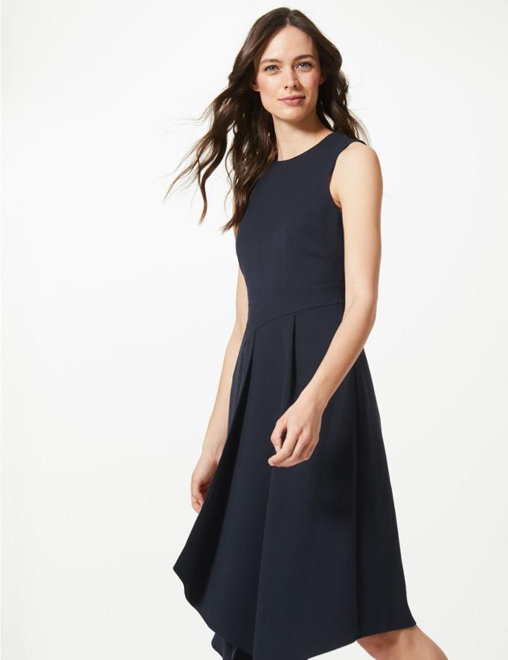 Marks & Spencer Fit & Flare Midi Dress Dark Navy