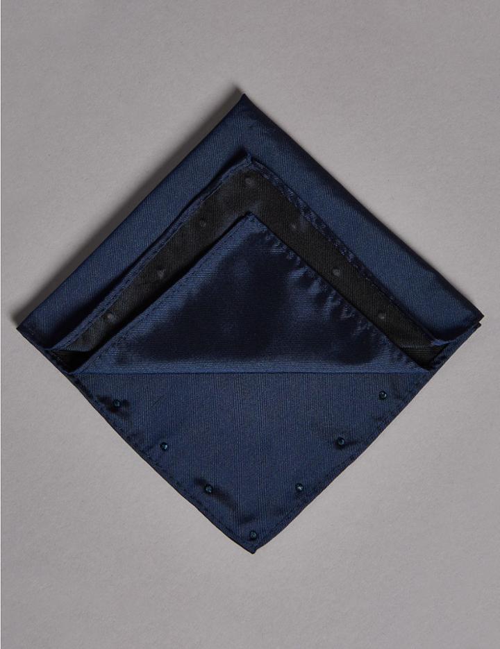 Marks & Spencer Pure Silk Tie Made With Swarovski&reg; Elements Navy