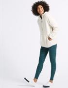 Marks & Spencer Space Dye Hem Button Leggings Teal Mix