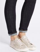 Marks & Spencer Lace-up Trainers Metallic
