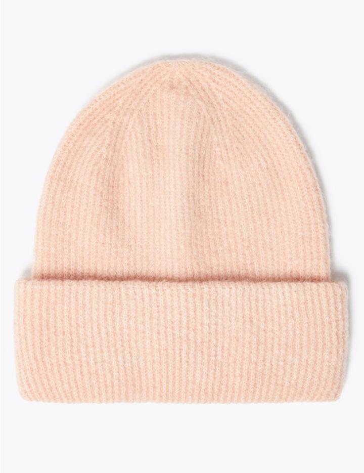 Marks & Spencer Ribbed Beanie Hat Pink