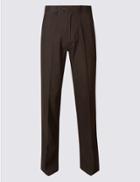 Marks & Spencer Regular Fit Chinos With Stormwear&trade; Dark Brown